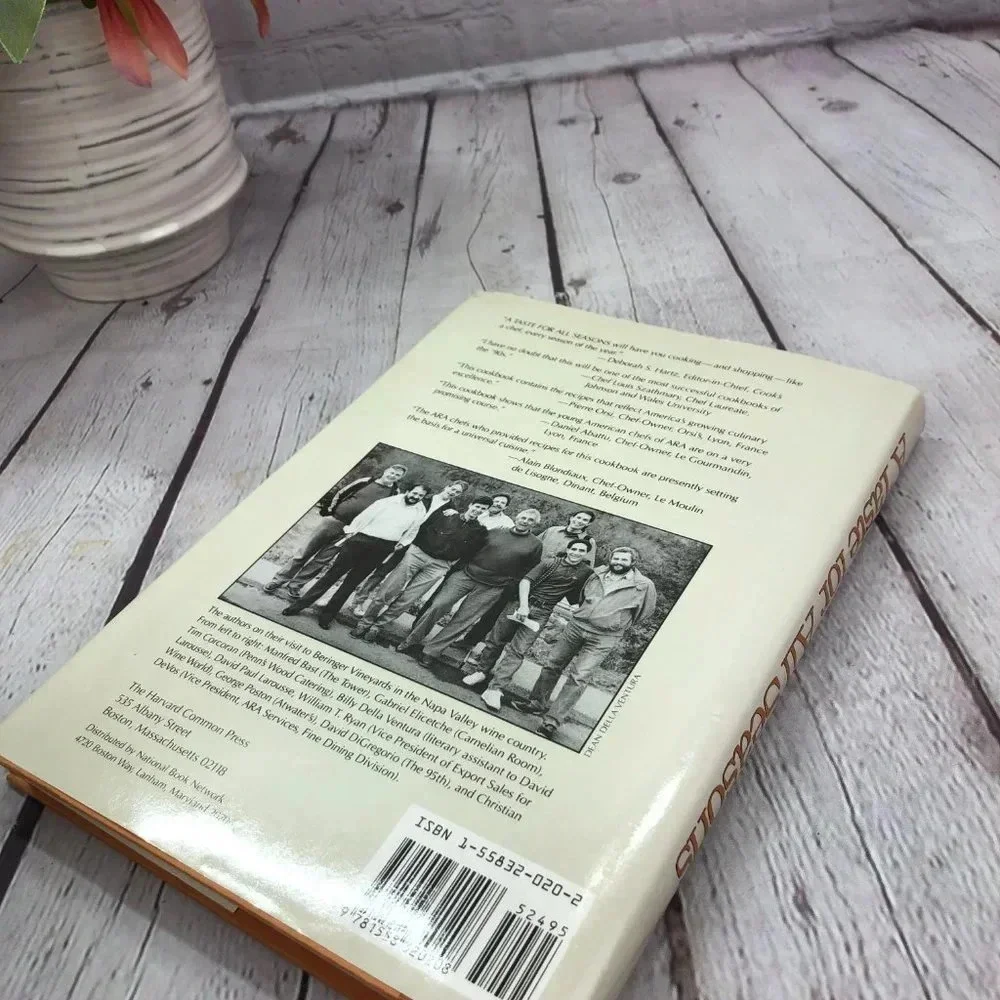 vintage cookbook a taste for all seasons 1990 autographed